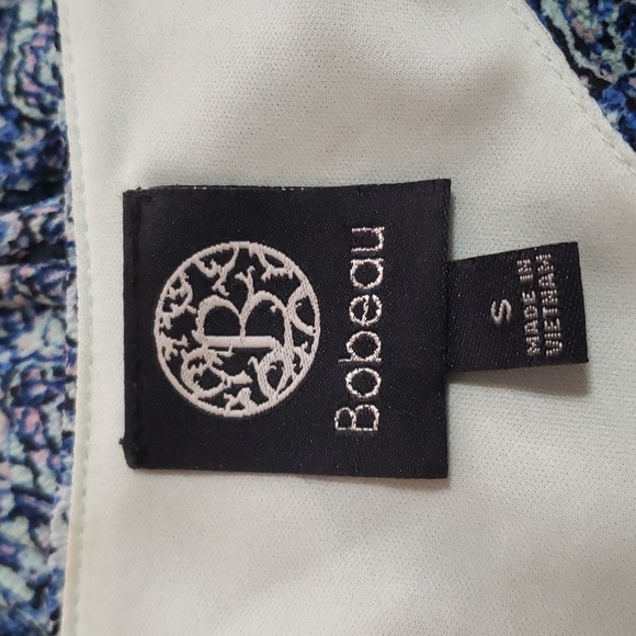 Bobeau. Blue, Sleeveless, Back Tie, Swing Hemline Mini Dress. NWOT. Size S - Picture 6 of 8